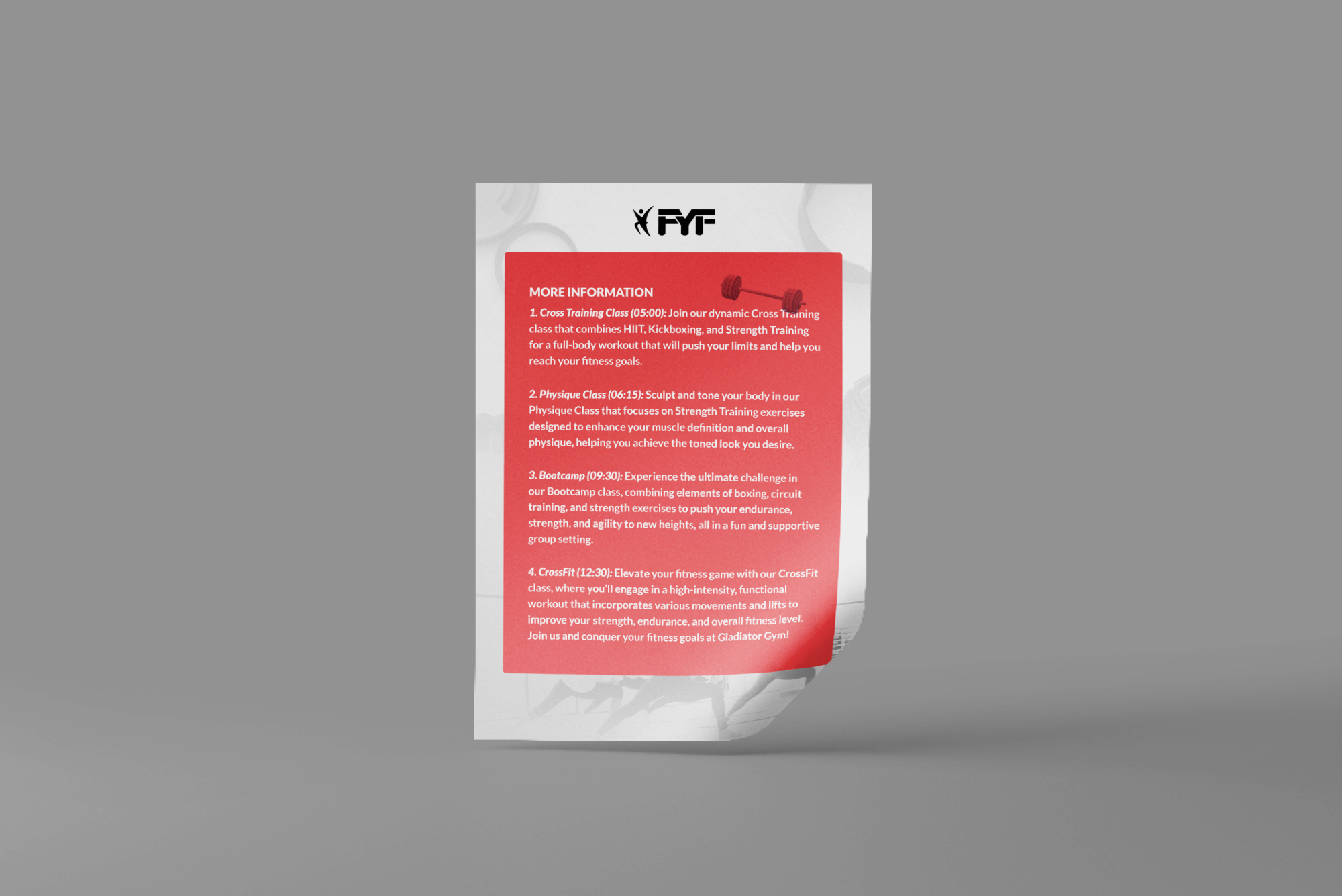 FYF Workout Program